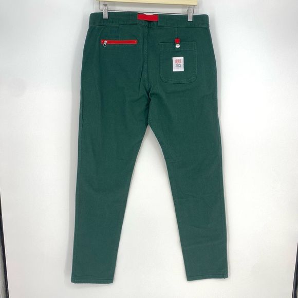 Topo Designs Womens Climb Pants Size L Organic Cotton Outdoor Hiking NWT Green - Picture 3 of 12